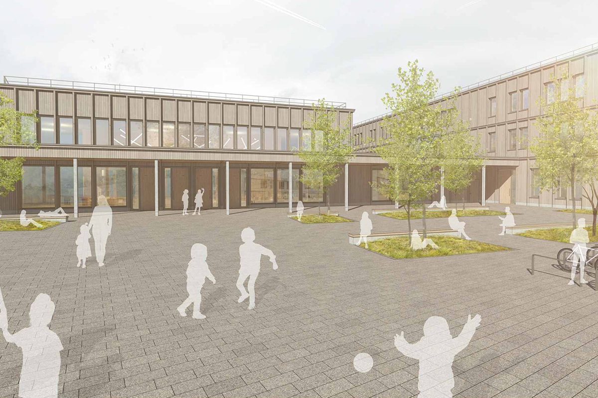 Visualisierung „Haupteingang“: MBPK Architekten und Stadtplaner GmbH