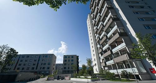 Binzengrün 34 (Weingarten) -Energetische Sanierung Wohnungsbau: Binzengrün 34 ist ein gutes Beispiel für energetische Sanierung für bezahlbaren Wohnraum auf untergenutzter Fläche (Effizienpreis Bauen und Modernisieren 2020).