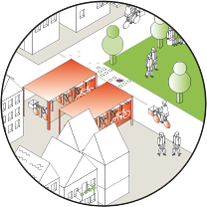 Fahrradstationen in der Stadt