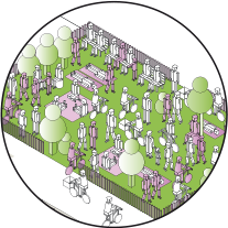 Hohe Auslastung der Parks und Freiräume