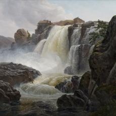 Christian Morgenstern, Wasserfall Haug Foss, 1827/28 (Museum Kunst der Westküste, Alkersum/Föhr, Foto: Lukas Spörl)
