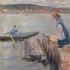 Edvard Munch, Sommertag auf dem Anleger, 1887/88 (Museum Kunst der Westküste, Alkersum/Föhr, Foto: Helmut Kunde)