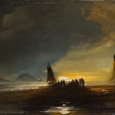 Peder Balke, Strand im Mondschein, um 1843/44 28 (Museum Kunst der Westküste, Alkersum/Föhr, Foto: Lukas Spörl)