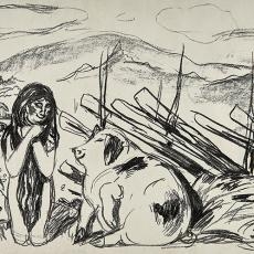 Edvard Munch, Omega und das Schwein, 1908/09 (Museum Kunst der Westküste, Alkersum/Föhr, Foto: Lukas Spörl)