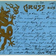 Postcard from K. Dürr from Tsingtau, 21 November 1899, SAF C3/241/1