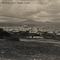 "View over Windhoek to indigenous quarter", undated, Kurt Schwabe Coll., Ethnological Collection MNM