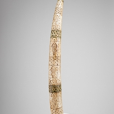 Ivory tusk, Kingdom of Benin, Nigeria, 19th century, inventory number, I/0068, photo: Axel Killian
