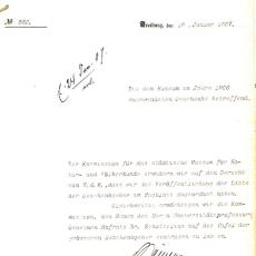 Stadtratsbeschluß, 21.08.1905, SAF D.Sm. 32/1b