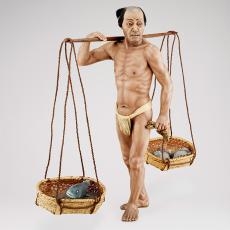 Model figurine of Japanese fishermen, Japan, 19th century, Schottelius Coll., Inventory number V/0968, photo: Axel Killian