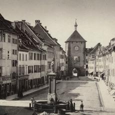 Fotografie von Gottlieb Theodor Hase mit der Kaiserstraße nach Süden, entstanden um 1860