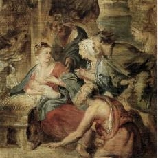 Anbetung der Hirten, Peter Paul Rubens, 1622–1624, Öl auf Holz, Benediktinerstift St. Paul in Kärnten, Foto: Kai Miethe
