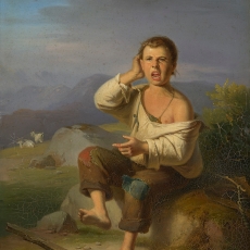 Johann Baptist Kirner, Verletzter Hirtenbub, 1844, Augustinermuseum – Städtische Museen Freiburg, Foto: Axel Killian