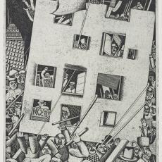 Christoph Meckel, M./Artikel 3, aus der Mappe: Die Allgemeine Erklärung der Menschenrechte, 1973, Museum für Neue Kunst – Städtische Museen Freiburg © VG Bild-Kunst, Bonn 2022, Foto: Axel Killian