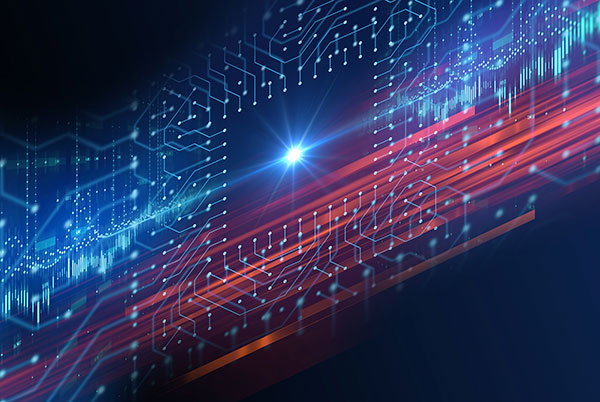 Futuristische blaue Schaltung Muster abstrakte Hintergrund-Illustration Futuristische blaue Schaltung Muster abstrakte Hintergrund-Illustration