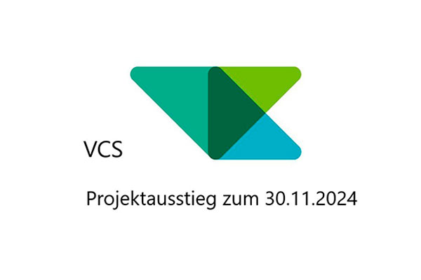 Logo der Firma VCS, Virtual City Systems, Projektaustieg zum 30.11.2024